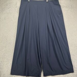 Athleta Pants Wide Leg Womens‎ 24 Dark Blue Stretch Elastic Waist Pull On Casual